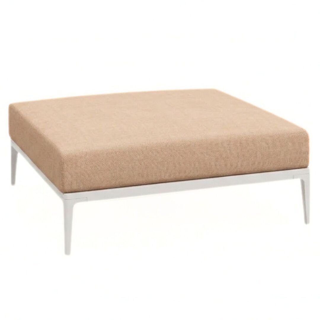 Gloster Gloster Grid Ottoman - Hocker Bone, Ground Sand