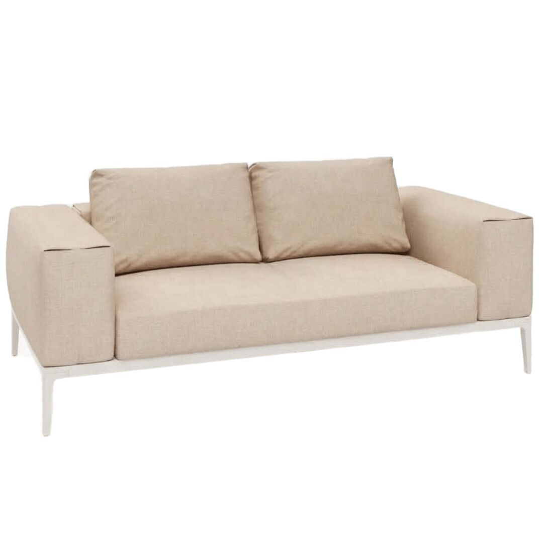 Gloster Gloster Grid Sofa Bone, Ground Sand