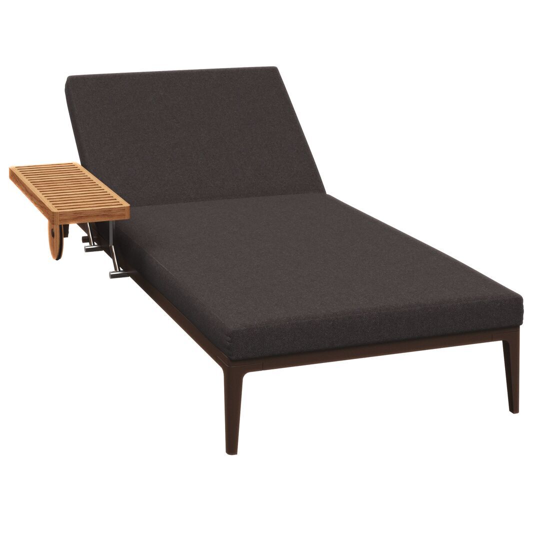 Gloster Gloster Grid Lounger - Liege Java, Ground Charcoal