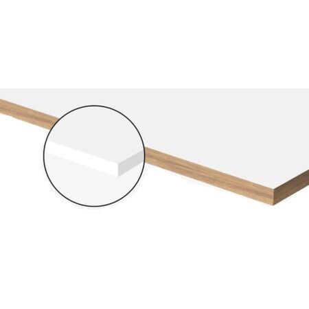 Richard Lampert  Tischplatte L: 100 cm / B: 60 cm, Melamin weiss / Kante weiss