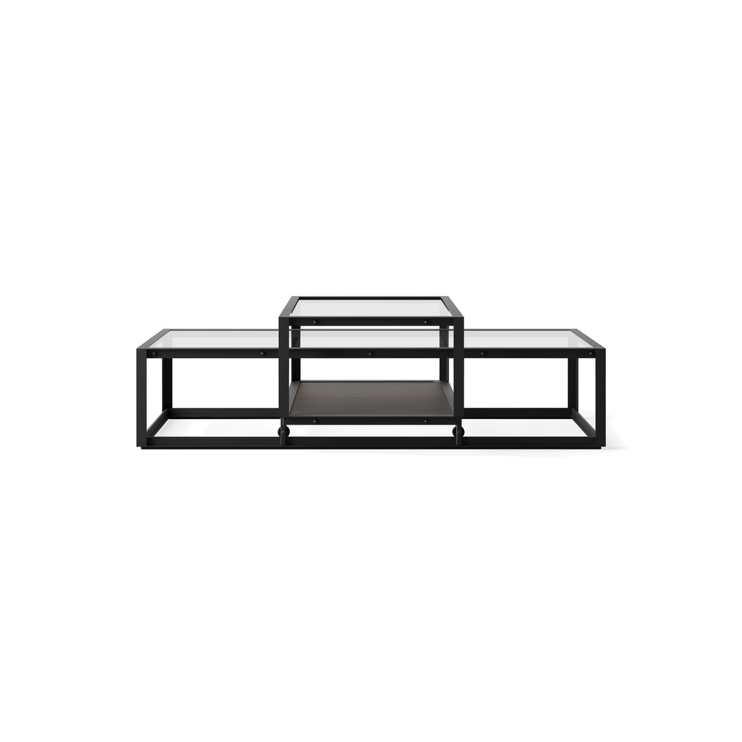 Pastoe Tangled Coffee Table Schwarz (RAL 9005) / Eichenfurnier dunkelbraun, Medium