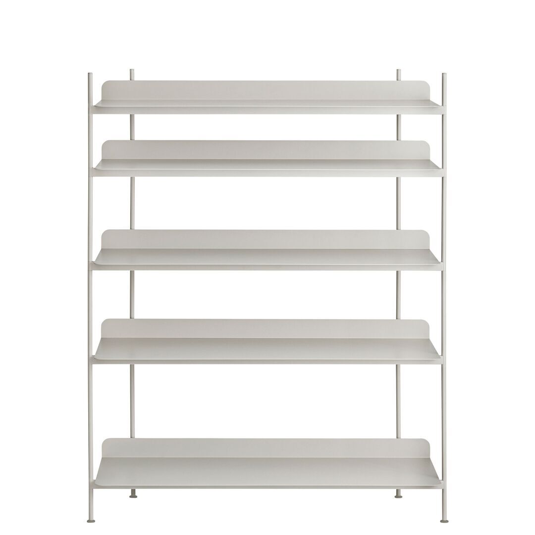 Muuto Hohes Regal 'Compile' Grau, 5 Tablare / H: 151 cm
