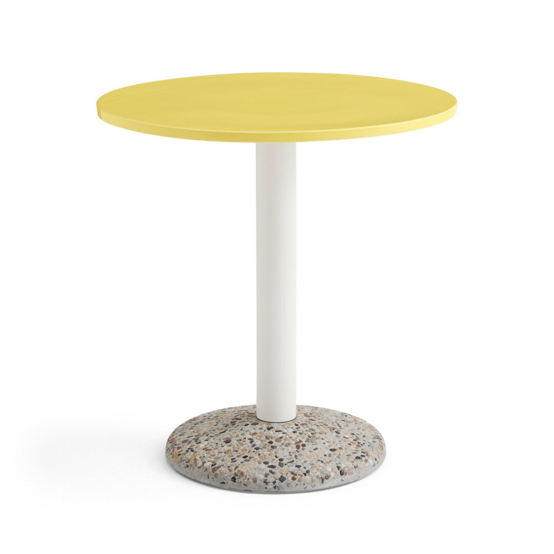 HAY Hay Ceramic Table Ø: 70 cm, Bright Yellow
