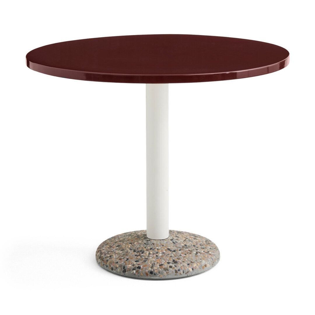 HAY Hay Ceramic Table Ø: 90 cm , Bordeaux
