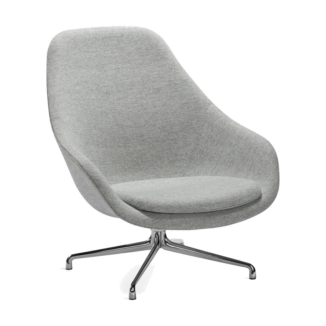 HAY Hay AAL 91 Lounge Chair 130 - Hallingdal, Aluminium poliert