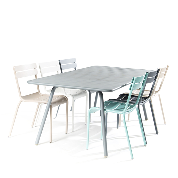 Luxembourg Gartenmöbel Set - Tisch 165 x 100 cm mit 6 Stühlen