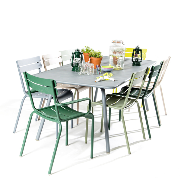 Ensemble de mobilier de jardin « Luxembourg » - Table 207 x 100 cm avec 8 chaises