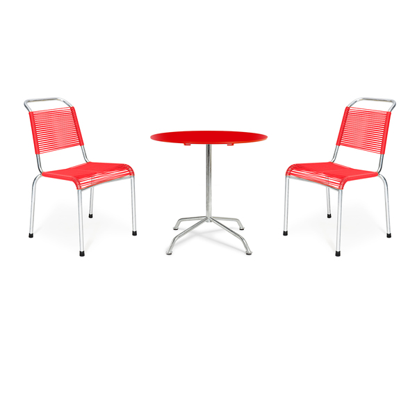 Ensemble de mobilier de jardin - Table Haefeli avec 2 chaises Altorfer sans accoudoirs