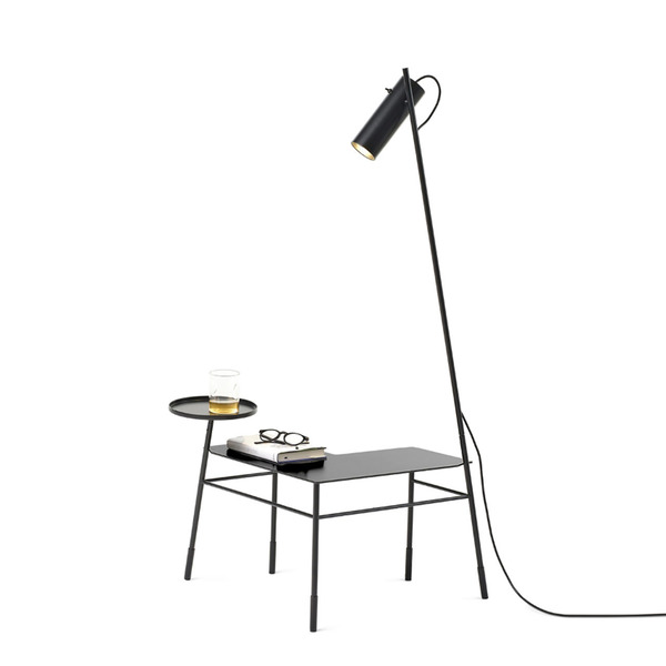 Table d'appoint avec lampadaire intégré