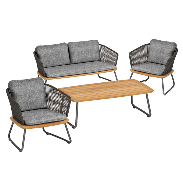 Ensemble de jardin pour 4 : meubles de salon Denia