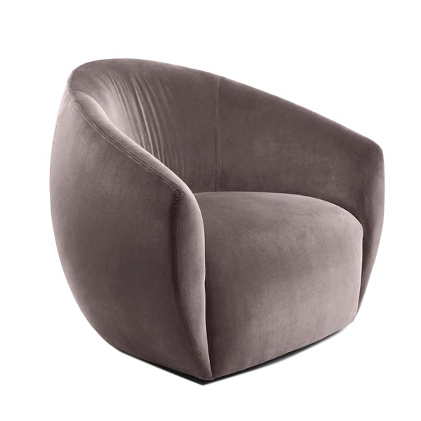 Fauteuil en velours Lobby