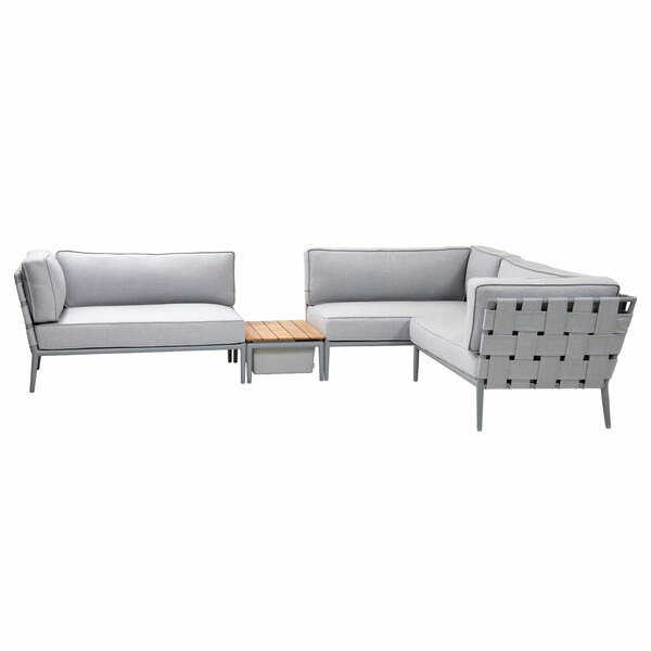 Conic Outdoor Lounge-Set - Ecklounge mit Chaiselongue rechts mit Beistelltisch