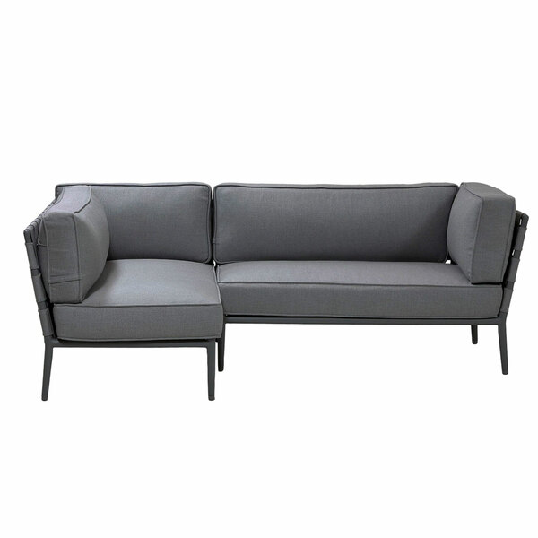 Conic Outdoor Lounge-Set - kleine Ecklounge mit Chaiselongue links