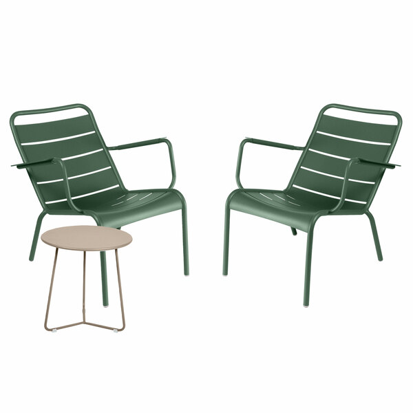 Luxembourg Garten Lounge Set - Cocotte Tisch mit 2 Loungern