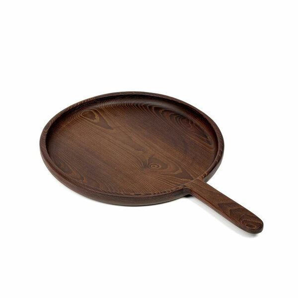 set de 2 plats de service purs en frêne carbonisé
