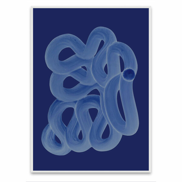 Art Print Blue Brush