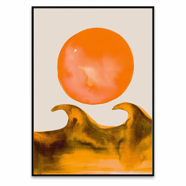 Impression d'art Vagues au coucher du soleil