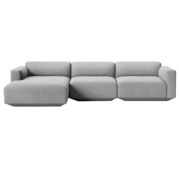 Modulares 3-Sitzer-Sofa Develius mit Chaiselongue links