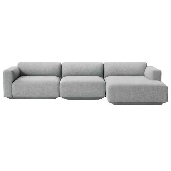 Modulares 3-Sitzer-Sofa Develius mit Chaiselongue rechts
