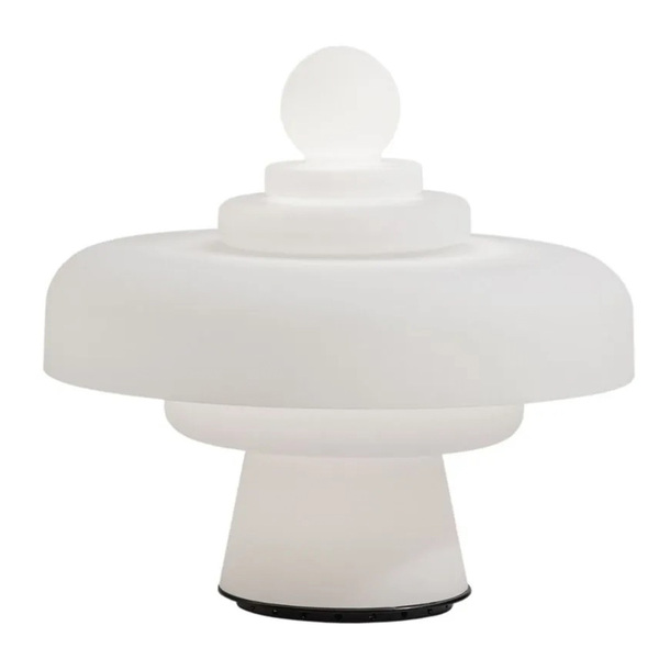 Lampadaire ou lampe de table Regina en verre opale