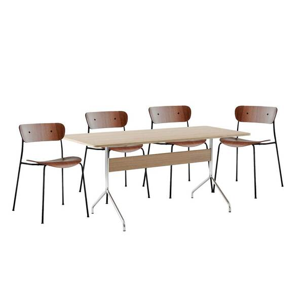 4pcs combo salle à manger : table à manger Pavillon AV19 / 4 chaises AV1