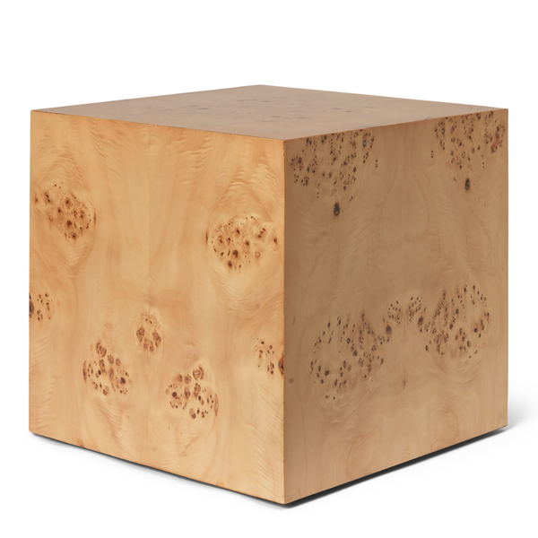 Burl Cube Side Table - Beistelltisch