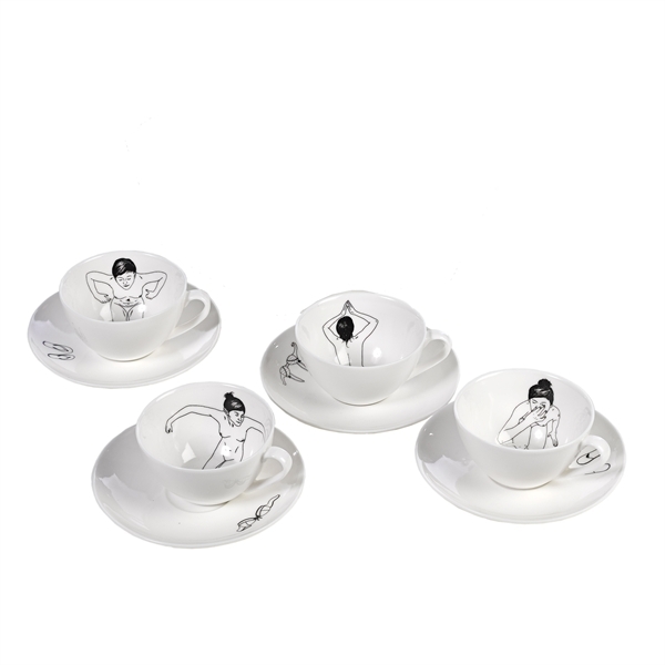 Undressed tasses à thé set de 4