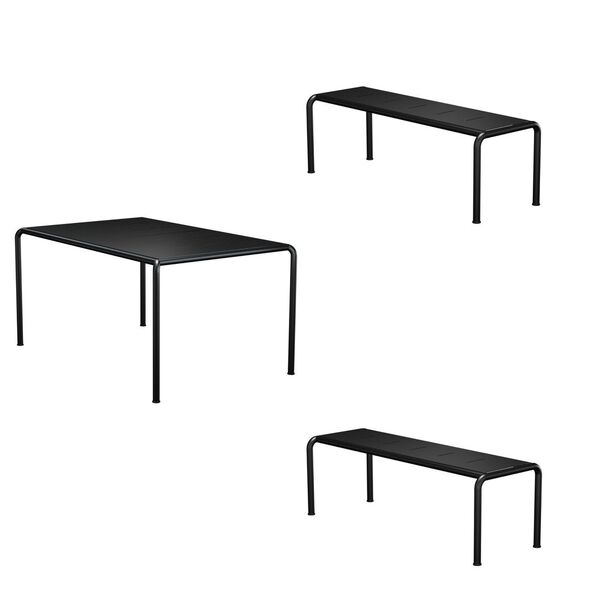 Avanti Gartenmöbel-Set - Tisch mit 2 Gartenbänken