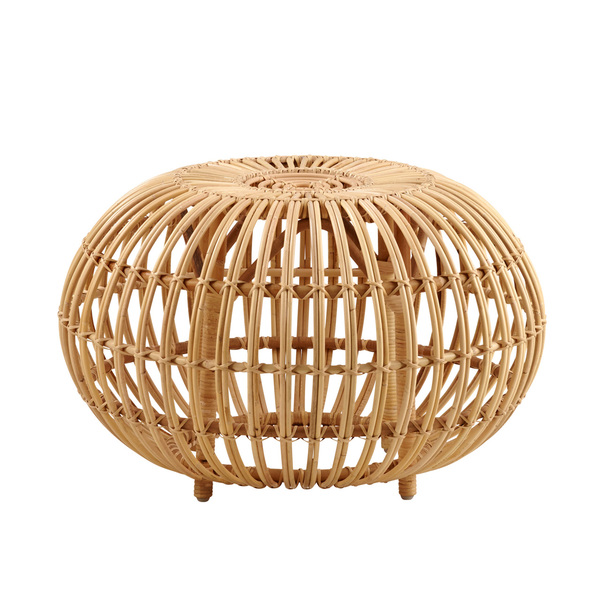 Woven rattan stool / coffee table