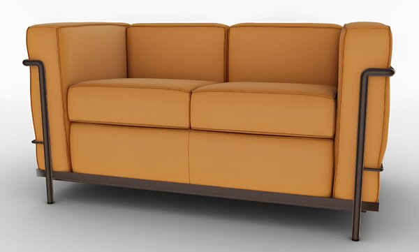 2 Grand Confort petit modèle LC2 2-Sitzer Sofa Daunenpolsterung