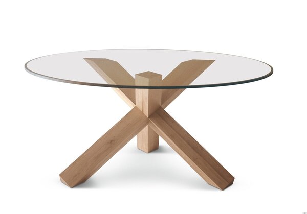 La Rotonda table ronde Ø 165 cm - plateau en verre