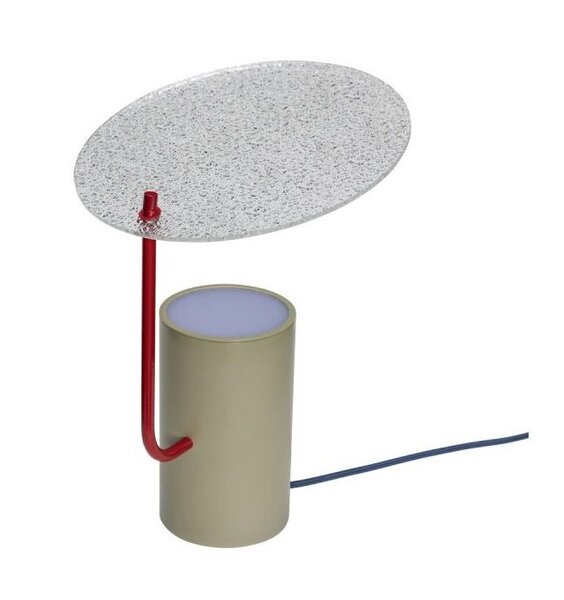 Disc Tischlampe Khaki/Rot/Texturiertes