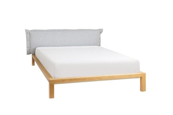 Pure Doppelbett Eiche mit Polsterkopfteil