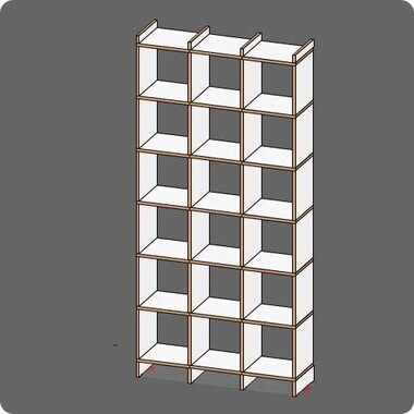Mocoba shelves 3 x 6