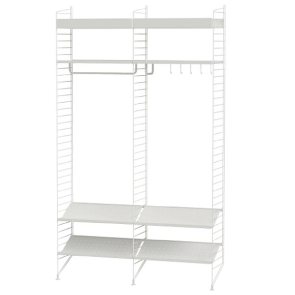 Flur K Garderobe mit Schuhfach - Regalkonfiguration