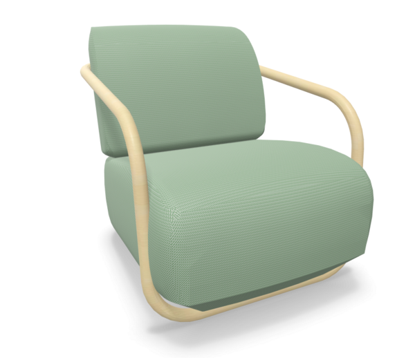 2001 | Fauteuil en bois courbé en tissu