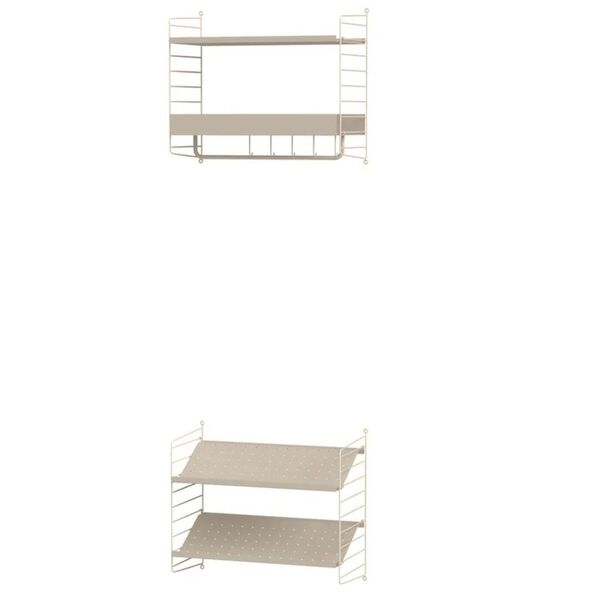 Flur E Garderobe mit Schuhablagen - Regalkonfiguration