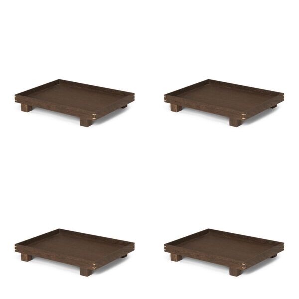 Bon Wooden Holztablett 4er Set