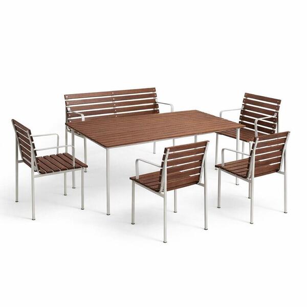 Traverse Table Rechteckig mit Armchair und Bench 5er Set