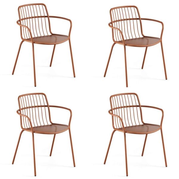 Alisea - Gartenarmlehnstuhl 4er Set