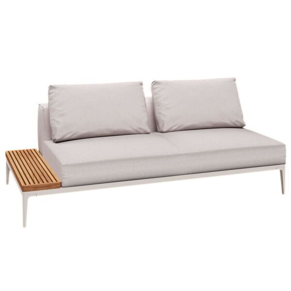 Grid End Unit with Teak Table - Outdoor Endelement mit Teakholz-Tisch