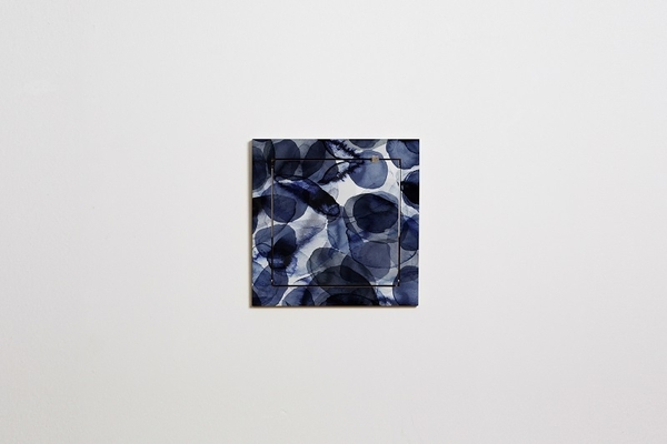 Fläpps Regal 40×40-1 Bubbles Indigo Pattern Studio