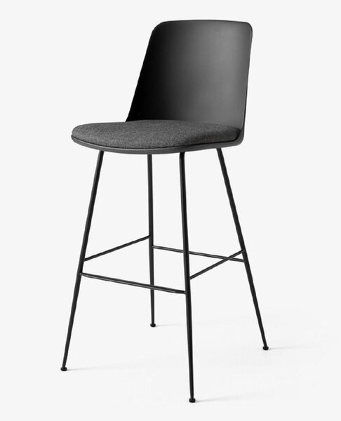 Rely HW97 - Chaise de bar avec dossier haut et coussin d'assise