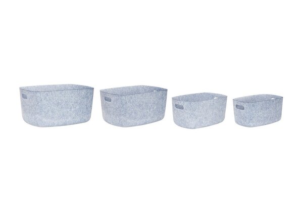 Mellow Filzkörbe Blau (4er Set)