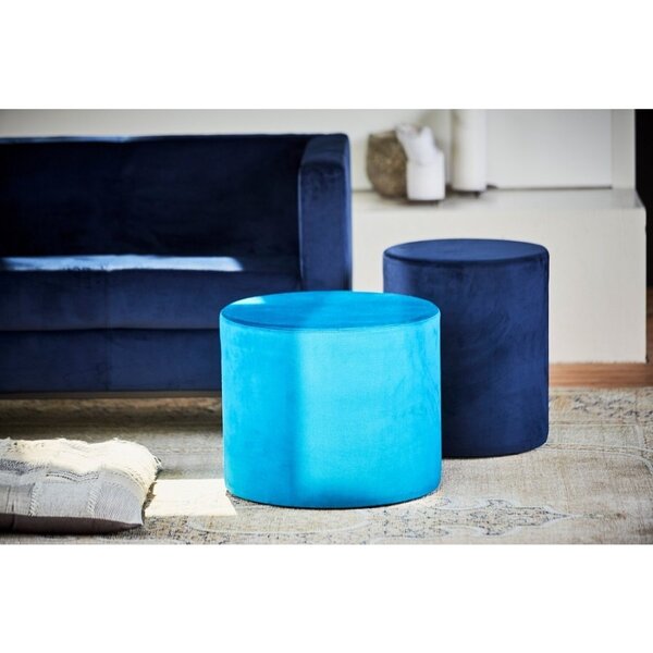 Rondo Pouf cuir Ø40 cm