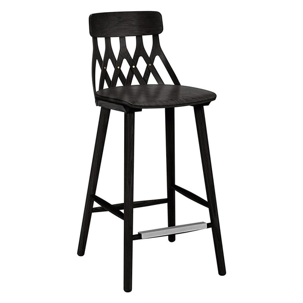 Y5 Barchair 63cm Ash Black Assembled