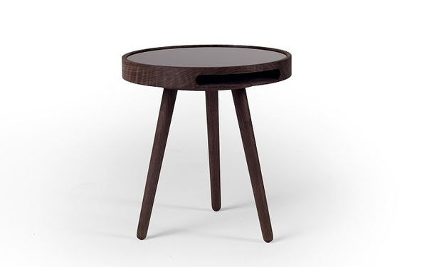 Whiteoak Side Table Malin Glass