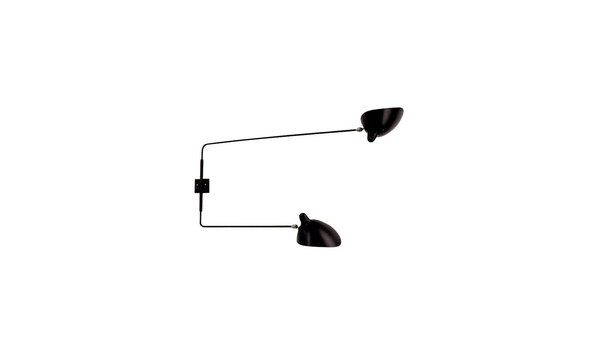 Applique 2 bras droits pivotants Applique murale