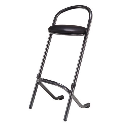 Stapelbare Barhocker Ensor, hammerschlag - Kunstleder Schwarz