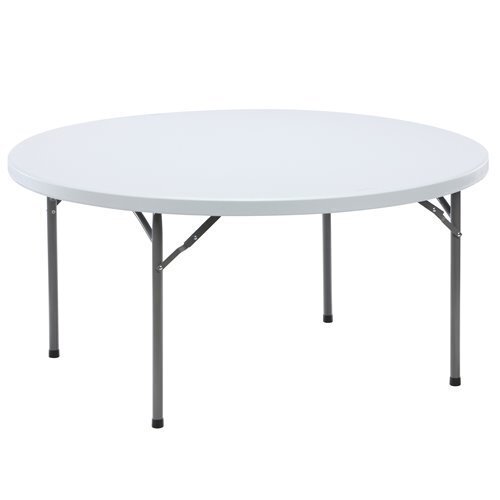 Table pliante Pacific Ronde, Revêtement par poudre, Gris